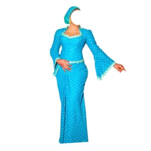 YS19062026, Robe Bordé, Taille M, Foulard