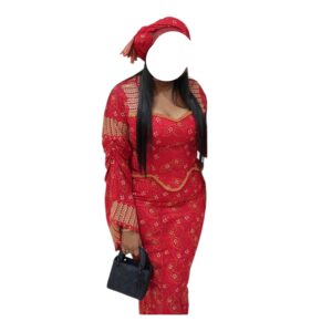 AS08062026, Robe Brodé, Taille M, Foulard