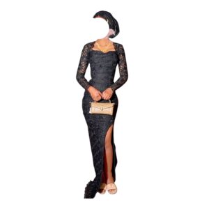 CL11062026, Robe Brodé, Taille S, Foulard