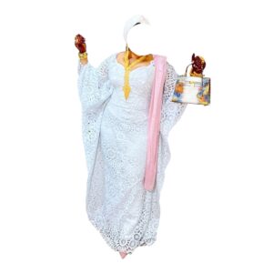 AS09062026, Robe Brodé, Taille M, Foulard