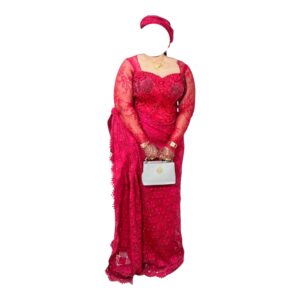 AS09062026, Robe Brodé, Taille M, Foulard