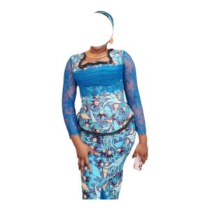 RD19062026, Tissu Jupe Complet, Taille M, Foulard