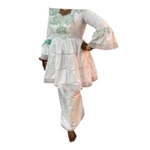 RB23062026, Bazin Jupe Complet, Taille XXL,Foulard