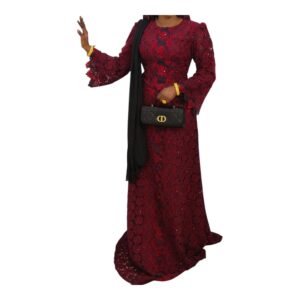 TO24062026, Robe Bordé, Taille L, Foulard