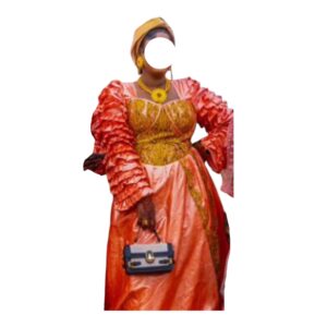 AD24062026, Robe Bazin, Taille XL, Foulard
