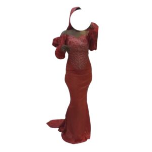 BH25062026, Robe Bazin, Taille L, Foulard