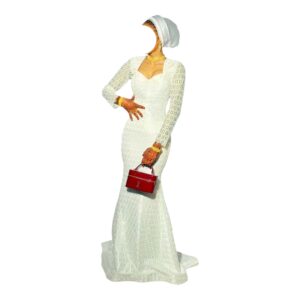 NS16122025, Robe Bordé, Taille S, Turban