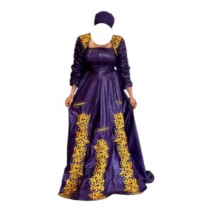 SK26062026, Robe Bazin, Taille M, Foulard