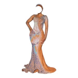 CF13072026, Robe de Soirée Taille XL, Turban