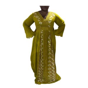 AS29062026, Robe Bordé, Taille XL, Foulard