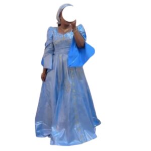 BK29062026, Robe Bazin, Taille M, Foulard