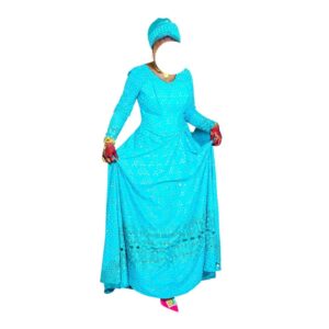 AC14072026, Robe Bordé, Taille XL,Turban