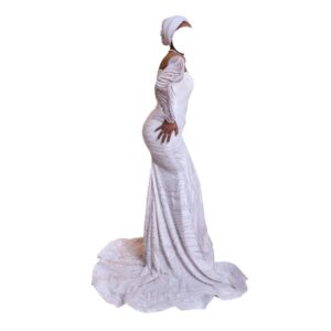 AC14072026, Robe de Mariée, Taille M, Turban
