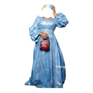 MA1707202, Robe Bazin, Taille XL, Foulard