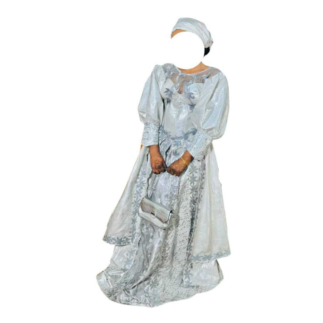 RS15122025, Robe Bazin, Taille XL, Foulard