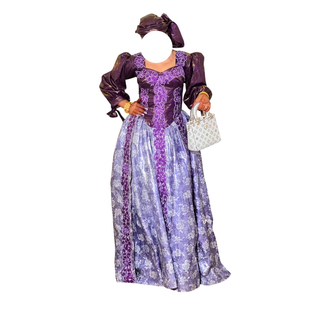 BM29072026, Robe Bazin, Taille M, Foulard