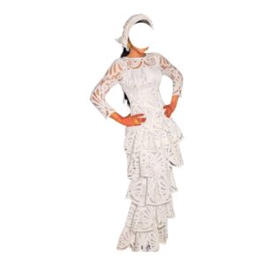 AT29072026, Robe Bordé, Taille L, Foulard