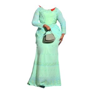 TO29072026, Robe Bordé, Taille XL, Foulard