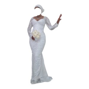 HB03072026, Robe de Mariée, Taille L, Voile