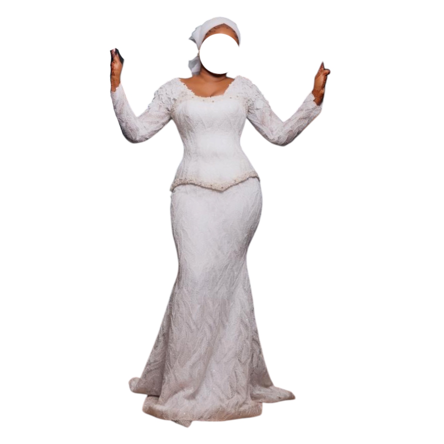 OD10072026, Robe de Mariée, Taille L, Voile