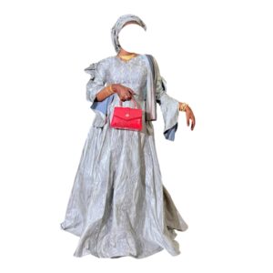 ME13072026, Robe Bazin, Taille L, Foulard