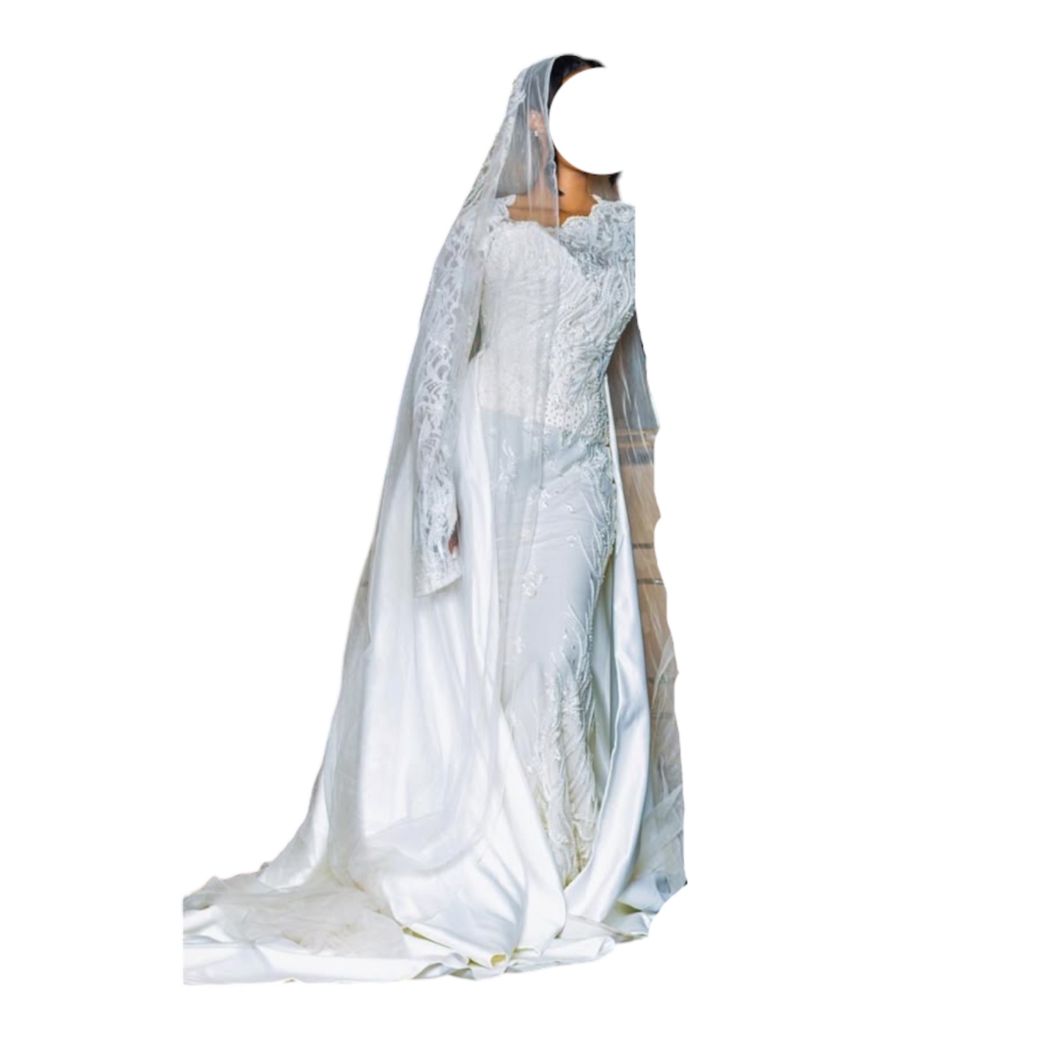 DM13072026, Robe de Mariée, Taille L,Voile