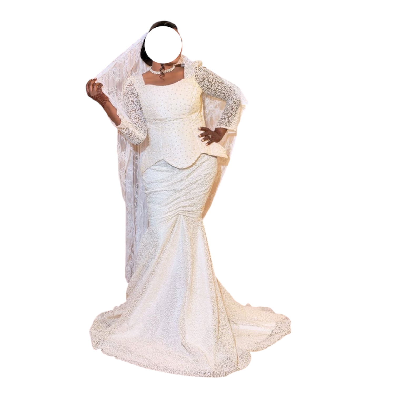 BC08042026, Robe de Mariée, Taille XL, Voile