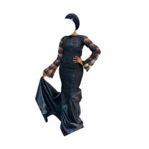 HD14072026, Robe Tissu, Taille XL,Turban