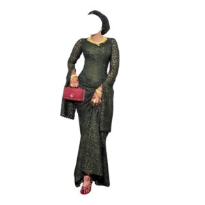 ZD16072026, Robe Bordé, Taille L,Turban