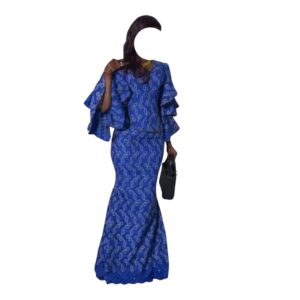 DD112025, Bordé Jupe Complet, Taille M, Foulard