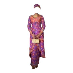 OT17072026, Bordé Jupe Complet, Taille L, Foulard