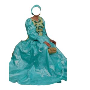 OT17072026, Robe Bazin, Taille L, Foulard