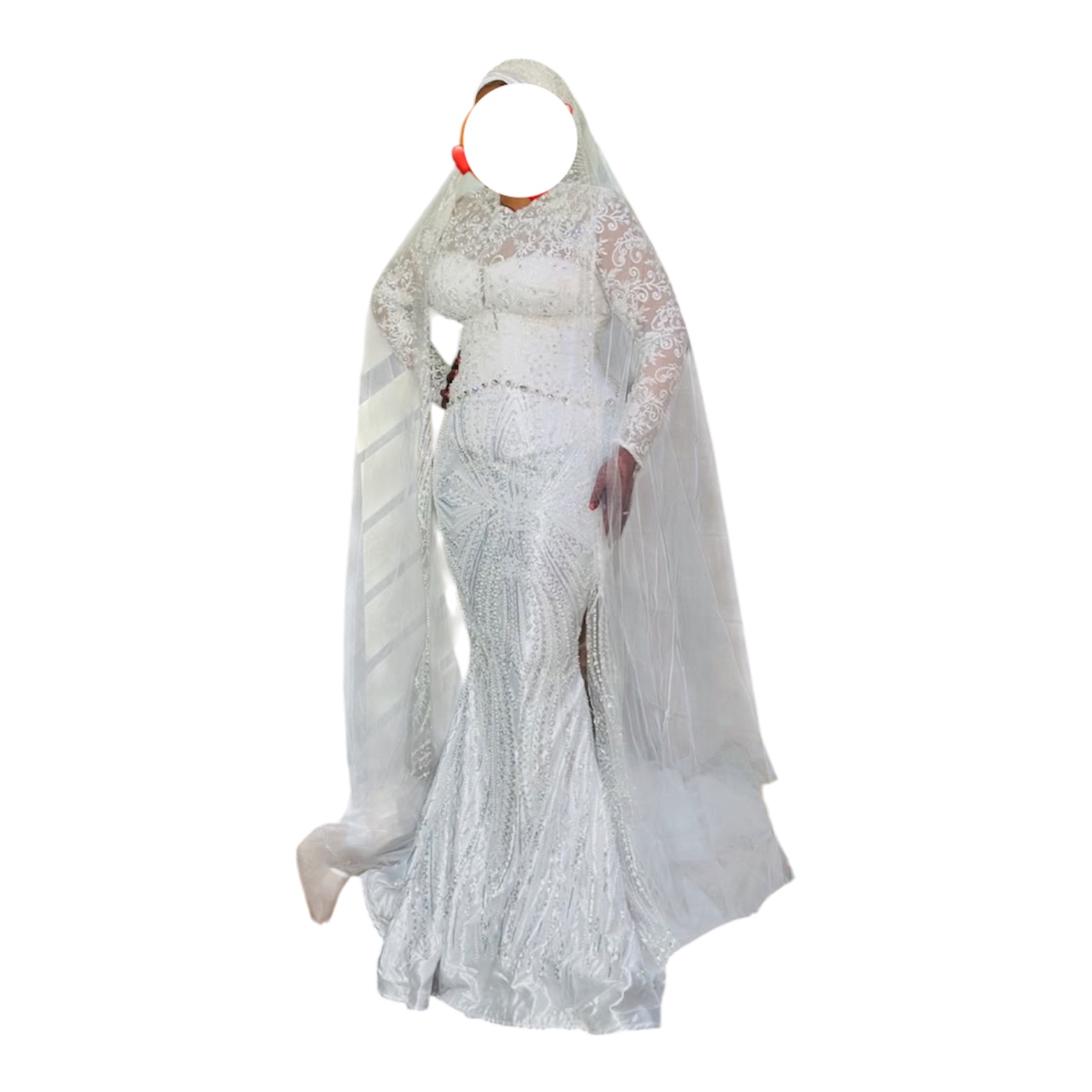 MK20072026, Robe de Mariée, Taille XL, Voile