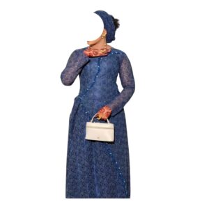 FY22072026, Robe Bordé, Taille XL, Foulard