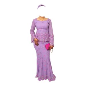 AD23072026, Bordé Jupe Complet, Taille L, Foulard