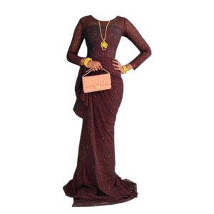 BD23072026, Robe Bordé, Taille M, Foulard
