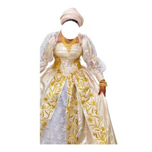 DA25072026, Robe Bazin, Taille M, Foulard