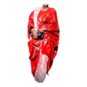 AC27072026, Bazin Grand Boubou, Taille XL, Foulard