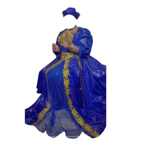 OB27072026, Robe Bazin, Taille XL, Foulard