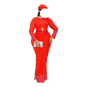 DN27012026, Robe Bordé, Taille XL, Foulard