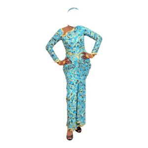 WB11082026, Robe Bordé, Taille M, Foulard
