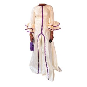 MF11082026, Robe Bazin, Taille L, Foulard