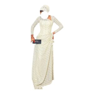 NI17052026, Robe Bordé, Taille L, Foulard