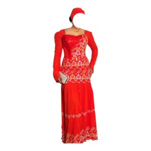 SZ13082026, Robe Bordé, Taille XL, Foulard