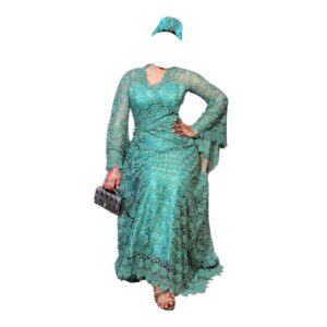 SZ13082026, Robe Bordé, Taille XL, Turban