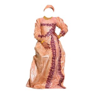 KD03082026, Robe Bazin, Taille L, Foulard