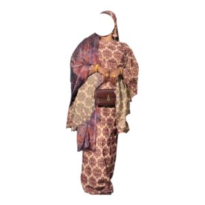 OU16012026, Robe Bordé, Taille XL, Foulard