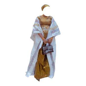 CK01092026, Robe Bazin, Taille XL, Foulard