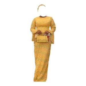 AG01092026, Robe Bordé, Taille XL, Turban
