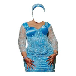 FI10092026, Robe Tissu Taille 4XL, Turban